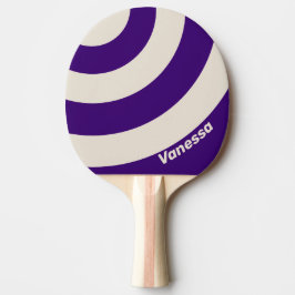 Retro Druivenrank Drie Cirkel Streep met Naam Tafeltennisbatje