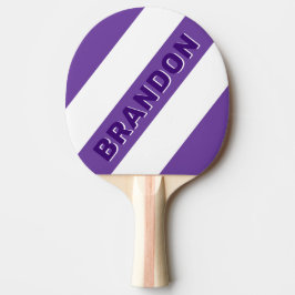 Retro Druivenrankenboom met vette strepen en naam Tafeltennisbatje