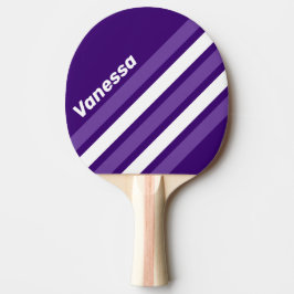 Retro Druivenrankenboom Schuin Strepenpatroon met Tafeltennisbatje