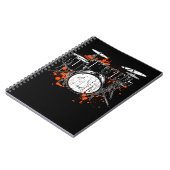 Retro Drum Set Music Drummer Notitieboek (Linkerzijde)