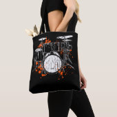 Retro Drum Set Music Drummer Tote Bag (Dichtbij)