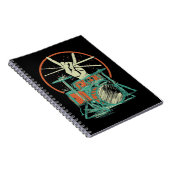 Retro Drum Set Muziek Drummer Drumsticks Notitieboek (Rechterzijde)