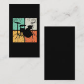 Retro Drum Stel drumming Music Drummer in Visitekaartje (Voorkant / Achterkant)