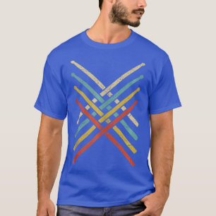 Retro drummer 70s 80s verdringerstrum t-shirt