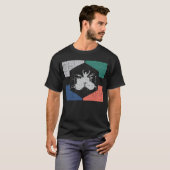 Retro Drummer die drum 70s 80s stijl speelt T-shirt (Voorkant volledig)