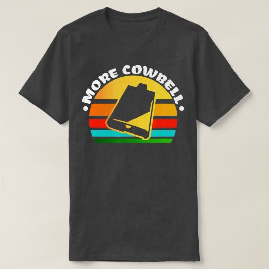 Retro Drummer Gift  Meer Cowbell T-shirt (Design voorkant)