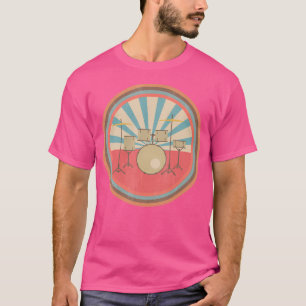Retro  Drums Drummer Gift Voor Mannen Vrouwen T-shirt
