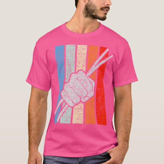 Retro Drums Eerste Percussie Drummer Drumsticks Dr T-shirt (Voorkant)