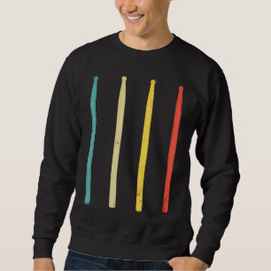 Retro Drumstokken Vintage Drummer Trui
