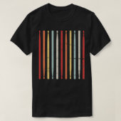 Retro drumtikken markeren doorsnede t-shirt (Design voorkant)