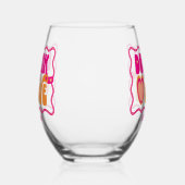 Retro Drunk in Love Bachelorette-feestje Wijnglas Zonder Voet (Links)