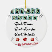 Retro Drunko Bunco Ceramic Ornament (Achterkant)