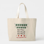 Retro Drunko Bunco Large Canvas tas (Achterkant)