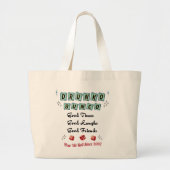 Retro Drunko Bunco Large Canvas tas (Voorkant)