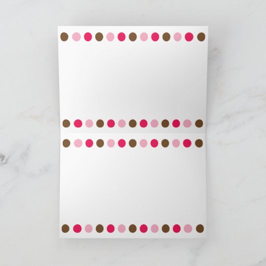 Retro dubbele dip - Wenskaart Kaart (Binnen)