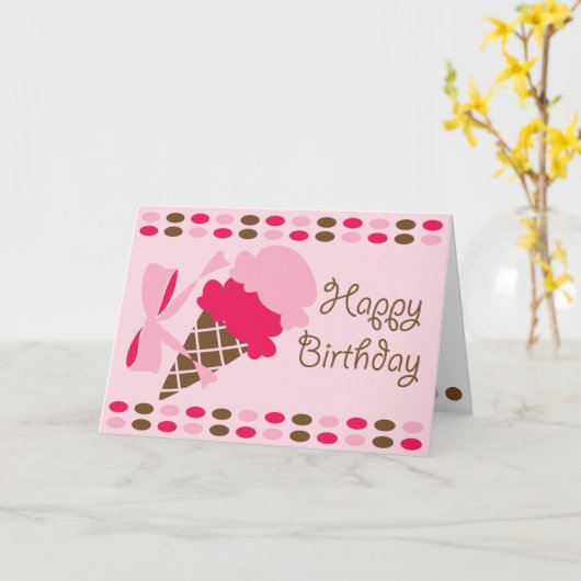 Retro dubbele dip - Wenskaart Kaart (Gele Bloem)