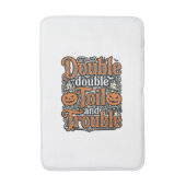 Retro Dubbele Problemen Halloween T-Shirt Ontwerp Badmat (Voorkant Verticaal)