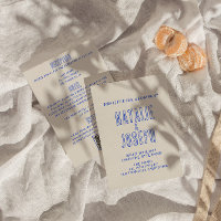 Retro Dubbelzijdige Hand-Geschreven QR Code Weddin