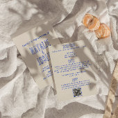 Retro Dubbelzijdige Hand-Geschreven QR Code Weddin Kaart