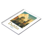 Retro Dublin Ierland Reizen kunstwerk Notitieboek (Linkerzijde)