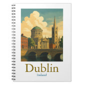 Retro Dublin Ierland Reizen kunstwerk Notitieboek (Voorkant)