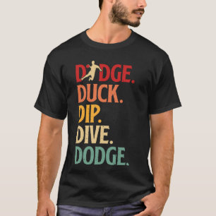 Retro Duck Dip Dive Grappige Dodgeball Team Speler T-shirt
