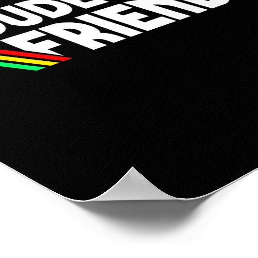 Retro Dude I Said Friendly Funny  Poster (Hoek)