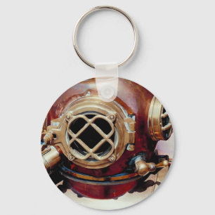 Retro Duikhelm Sleutelhanger