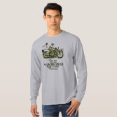 Retro  Duits 1929 Wanderer Motorcycle en T-shirt (Voorkant volledig)