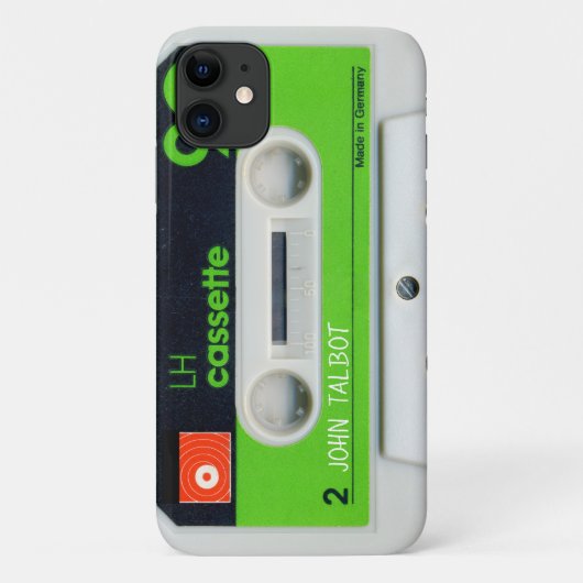 Retro Duitse audiotape Cassette gepersonaliseerde  Case-Mate iPhone Case (Achterkant)