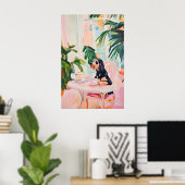 Retro Duitse Draadharige Pointer Poster, Duits Poster (Thuiskantoor)