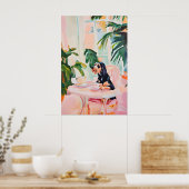 Retro Duitse Draadharige Pointer Poster, Duits Poster (Keuken)