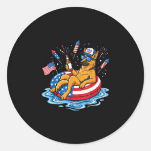 Retro Duitse herder bier VS 250ste verjaardag Ronde Sticker