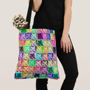 Retro Duitse Herder Hond Pop Kunst All-Over-Print Tote Bag