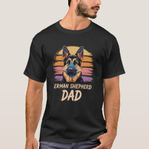 Retro Duitse Herdersvader GSD Lange Mouwen T-shirt