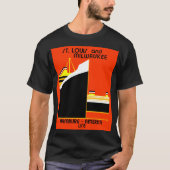 Retro Duitsland Amerikaanse scheepvaartlijn en T-shirt (Voorkant)