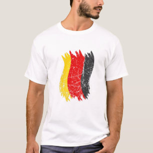 Retro Duitsland Vlag Nationale Pride Duits 2 T-shirt