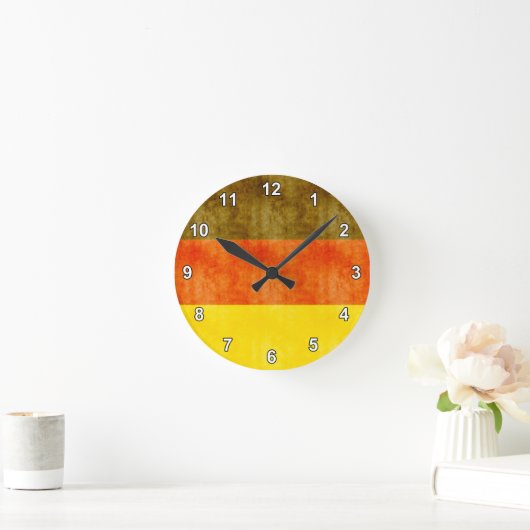 Retro  Duitsland vlag Ronde Klok (Huis)