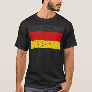 Retro  Duitsland vlag T-shirt