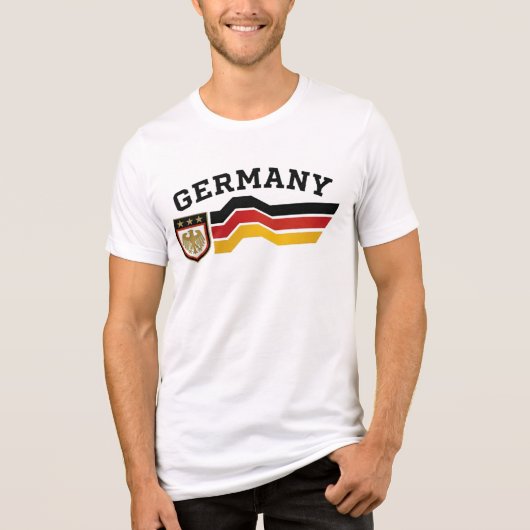 Retro Duitsland WK 1990 Tri-Blend Shirt (Voorkant)