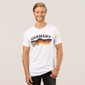 Retro Duitsland WK 1990 Tri-Blend Shirt (Voorkant volledig)