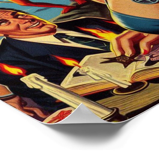 Retro Duivel Meisje Poster (Hoek)