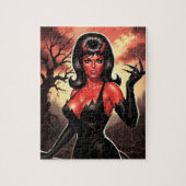 Retro duivelse pin-up legpuzzel (Verticaal)