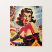 Retro duivelse pin-up legpuzzel (Verticaal)