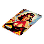 Retro duivelse Pin-up Magneet (Linkerzijde)