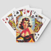 Retro duivelse pin-up pokerkaarten (Achterkant)
