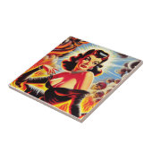 Retro Duivelse Pin-up Tegeltje (Zijkant)