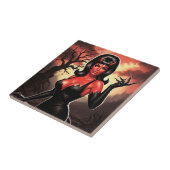 Retro duivelse pin-up tegeltje (Zijkant)