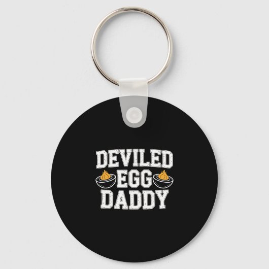 Retro Duivelsei Papa Grappige Thanksgiving Vaderda Sleutelhanger (Voorkant)
