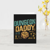 Retro Dungeon Daddy Voor Vader Kaart (Gele Bloem)